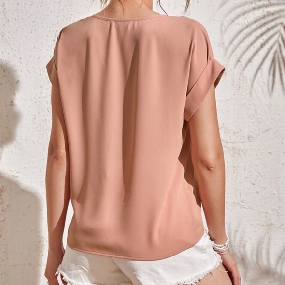 Boho zipper detail v neck blouse - Picture 11 of 13